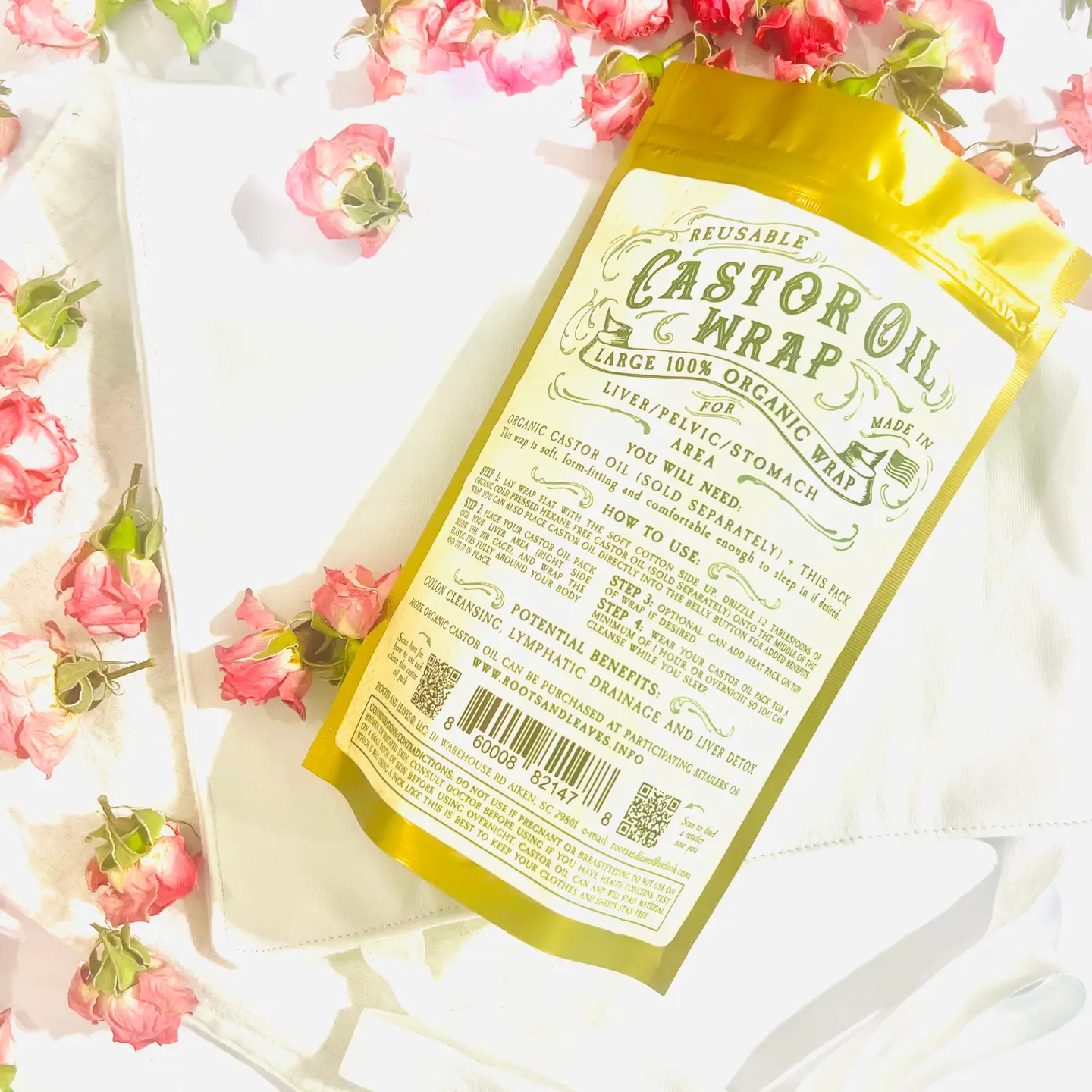 100% Organic Castor Oil Wrap